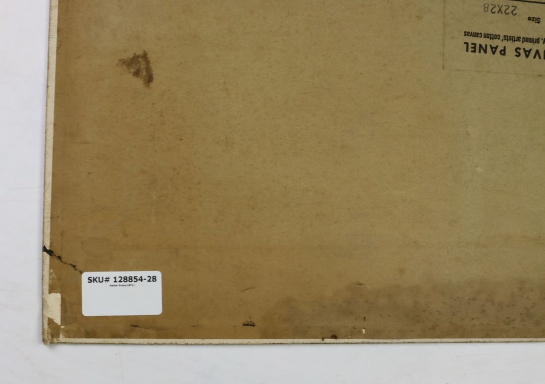 Artwork by Craig Sloss, Harbor Scene, Made of oil on canvas board