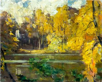 Autumn River Landscape - Robert van Vorst Sewell