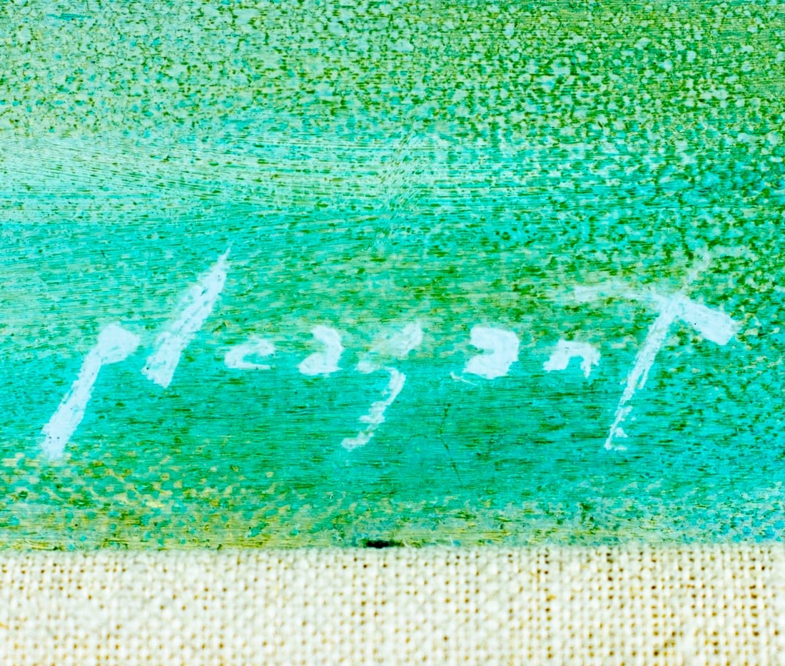 Artwork by Pleasant, Autumn Lake Landscape, Made of oil on canvas