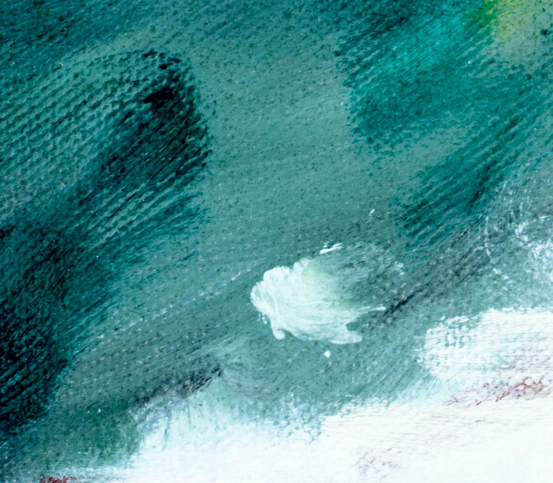 Artwork by Pleasant, Autumn Lake Landscape, Made of oil on canvas