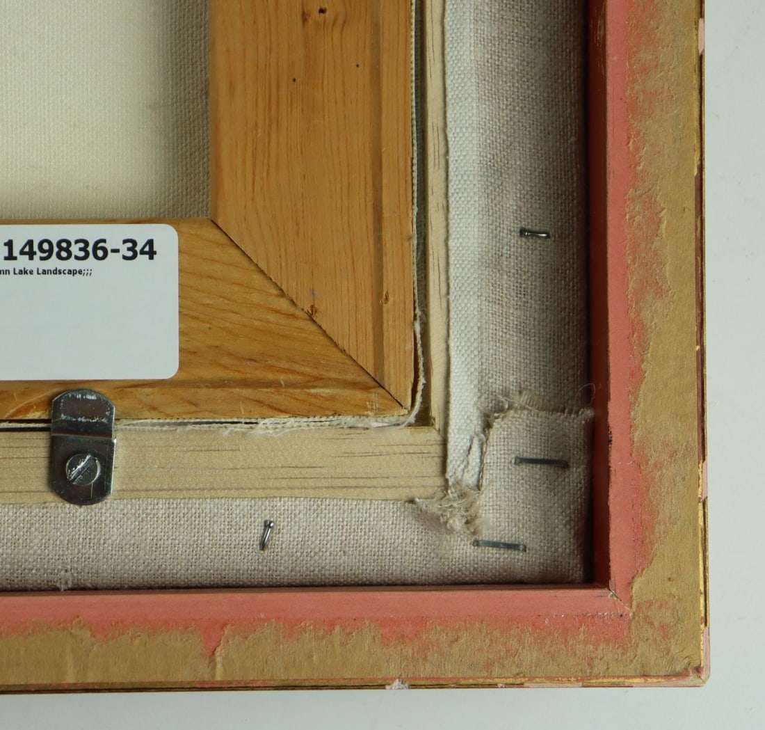 Artwork by Pleasant, Autumn Lake Landscape, Made of oil on canvas