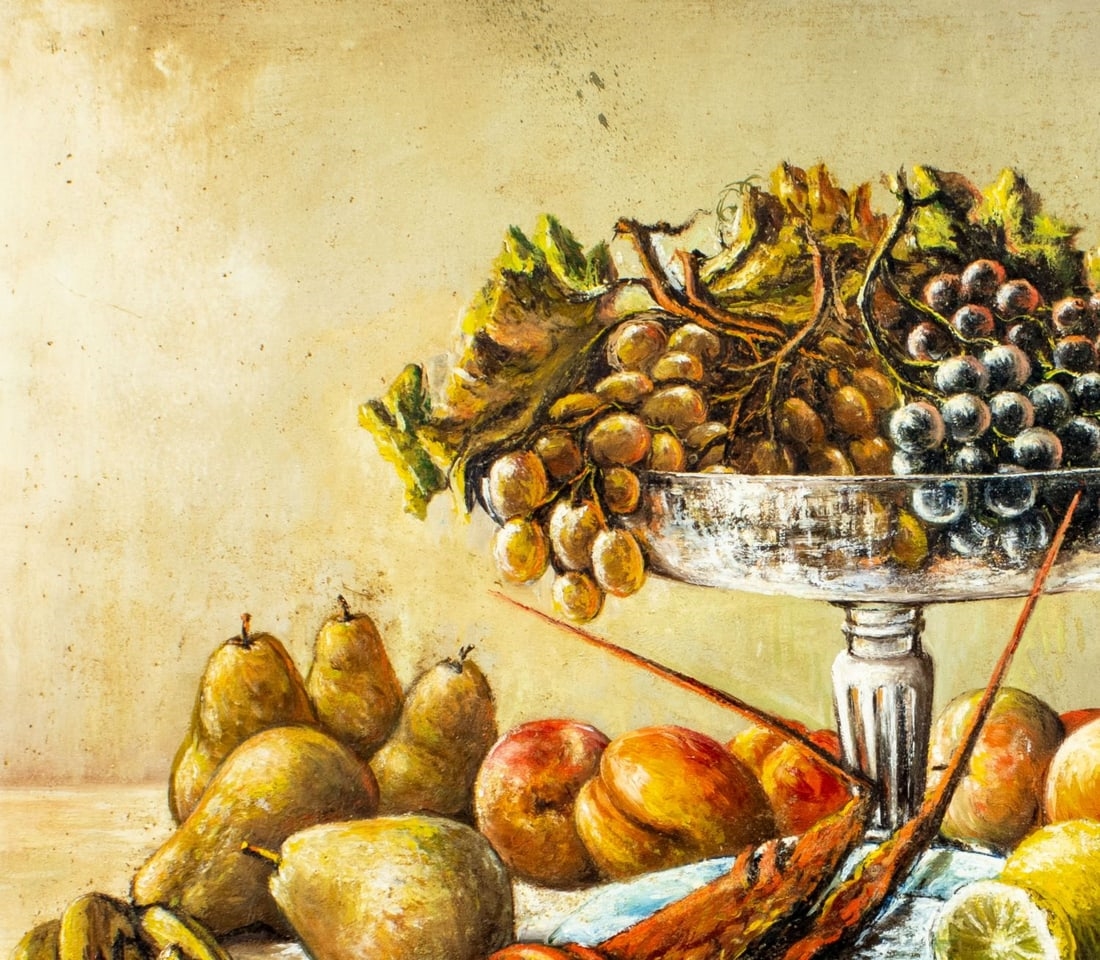 Artwork by Giuliani, Still Life with Fruit and Lobster, Made of oil on canvas