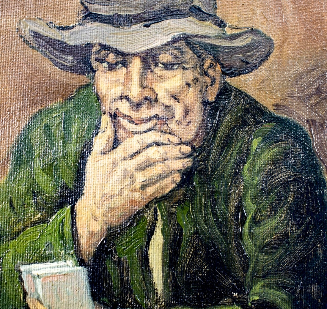 Artwork by José Yépez Arteaga, Card Players, Made of oil on canvas