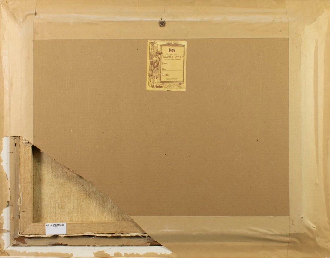 Artwork by José Yépez Arteaga, Card Players, Made of oil on canvas