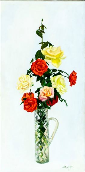 Still Life with Vase of Roses - John Hansegger