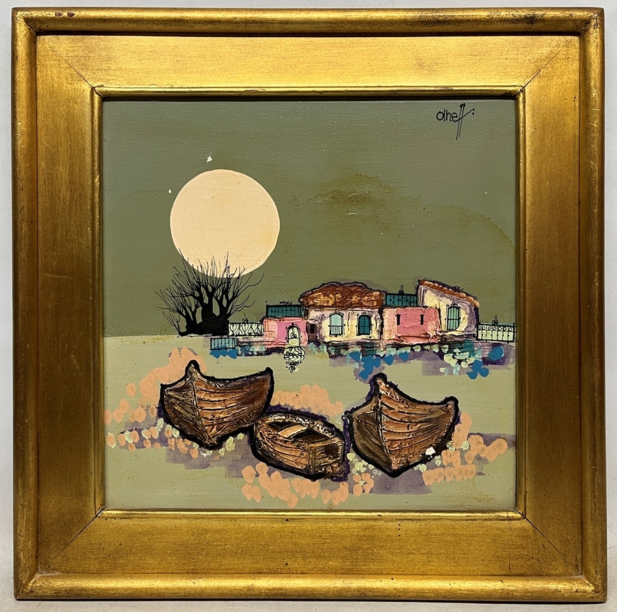 Artwork by Liny Aneff, Marina, Made of acrylic on canvas