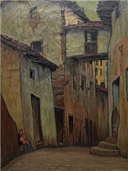 Calle de pueblo - Antonio Cabanas Oteiza
