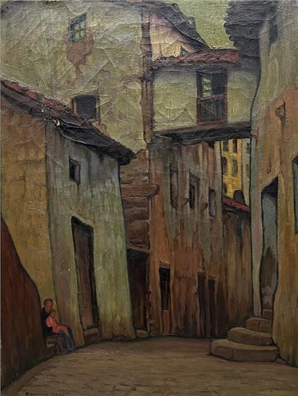 Calle de pueblo by Antonio Cabanas Oteiza