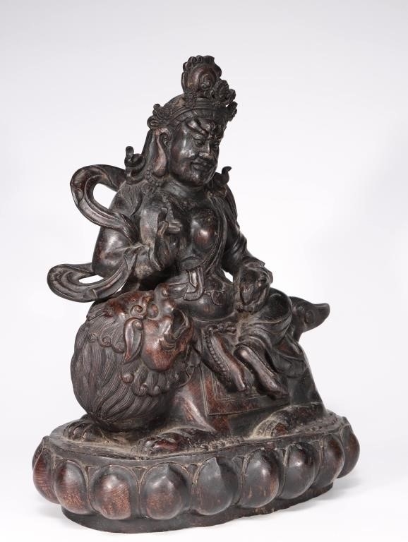 Artwork by Chinese School, Chinese Chengxiang Wood Carved Buddha Sculpture, Made of Wood