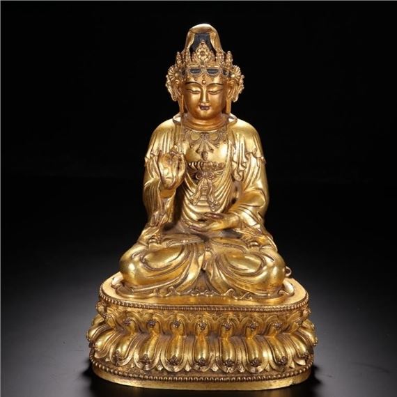 Chinese Gilt Bronze Buddha Statue by Chinese School
