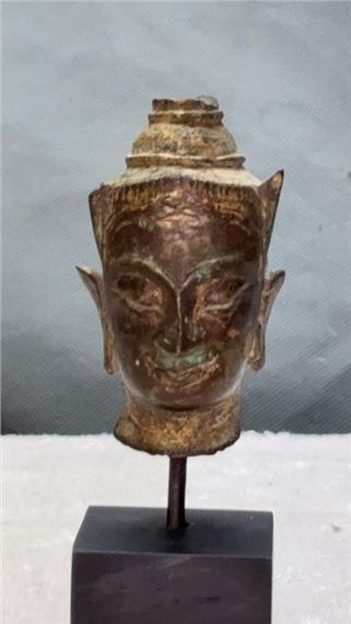 Chinese Gilt Bronze Buddha Head