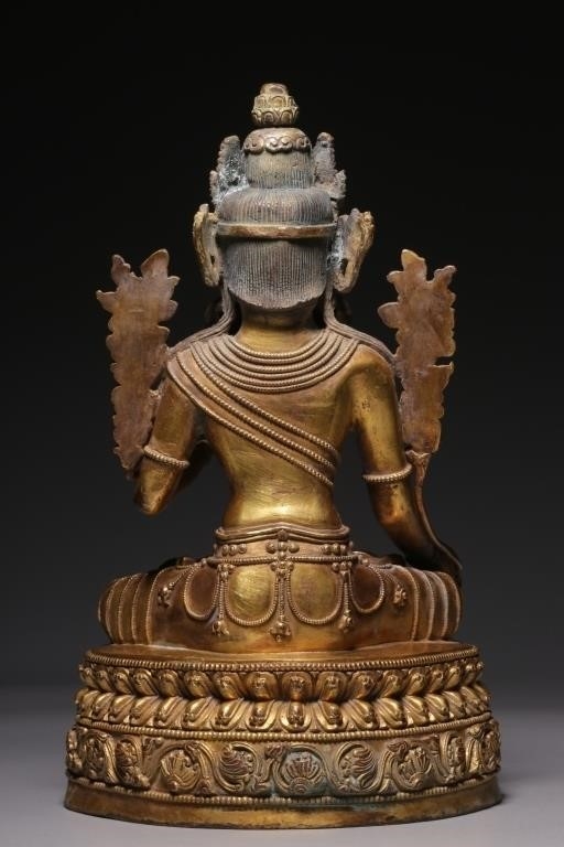 Artwork by Chinese School, Chinese Gilt Bronze Buddha Statue, Made of Bronze
