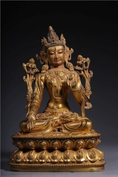 Chinese Gilt Bronze Buddha Statue by Chinese School
