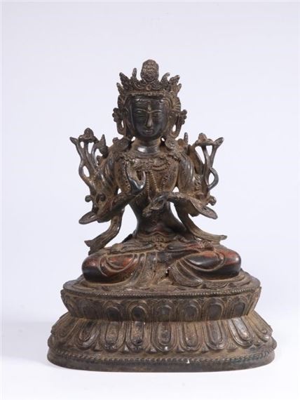 Chinese Bronze Buddha Sculpture