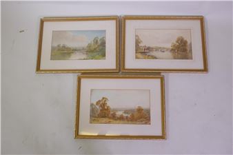 The Thames at Richmond Bridge, Petersham Meadows from Star and Garter Hill - Allam