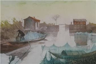 Fishing at Lake Tai-Hu - Edwina Maloney