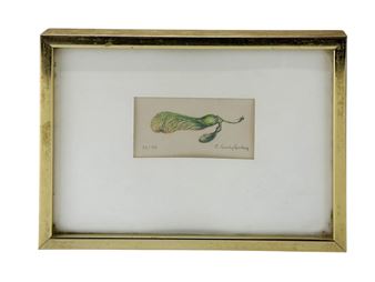 Depicting a single green maple seed with delicate botanical detail - Carol Gundy Guskey