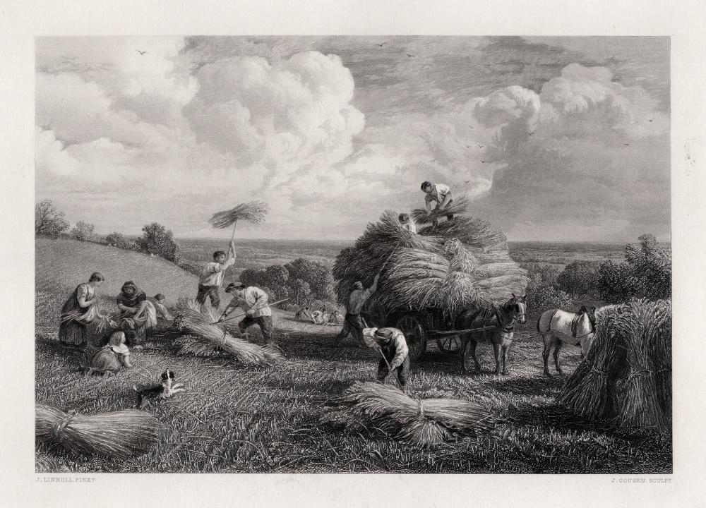John Linnell the Elder | Collecting Hay (1865) | MutualArt