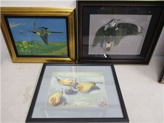 Bird catching Crane fly; Untitled - John Golby