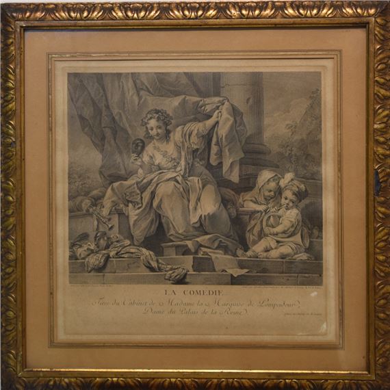 LA TRAGEDIE y LA COMEDIE by Charles-André van Loo