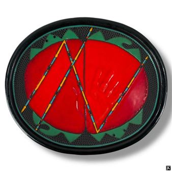 Richard St. John Clay Mesa Native American Plate - Richard St. John