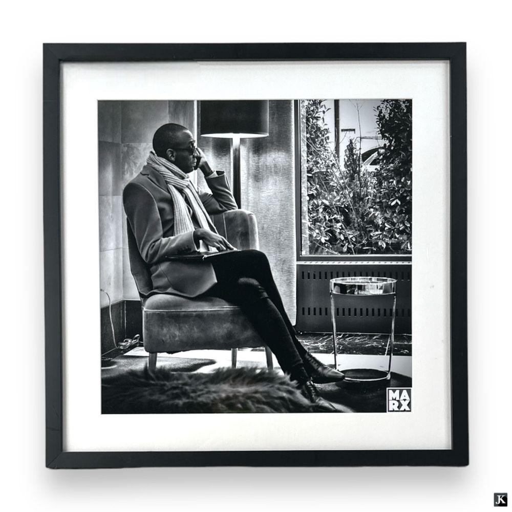 Artwork by Andy Marx, Man On Cell Phone, Made of Framed Photographic Print
