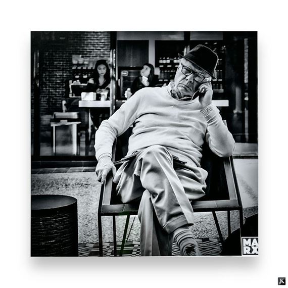 Man On Flip Phone by Andy Marx