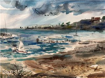 DAVID HARREX WATERCOLOUR - SIGNED LOWER RIGHT - David Harrex