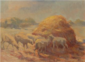Sheep Grazing - Helene Seymour