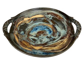 Susan Boyce Art Pottery Handled Platter - Susan Boyce
