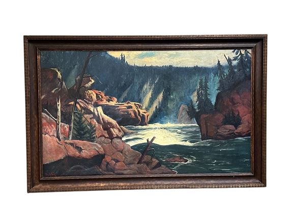 Hans H. Volck Oil on Canvas Landscape - Hans H. Volck