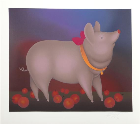 Pig with Bow by Igor Galanin, circa 1985