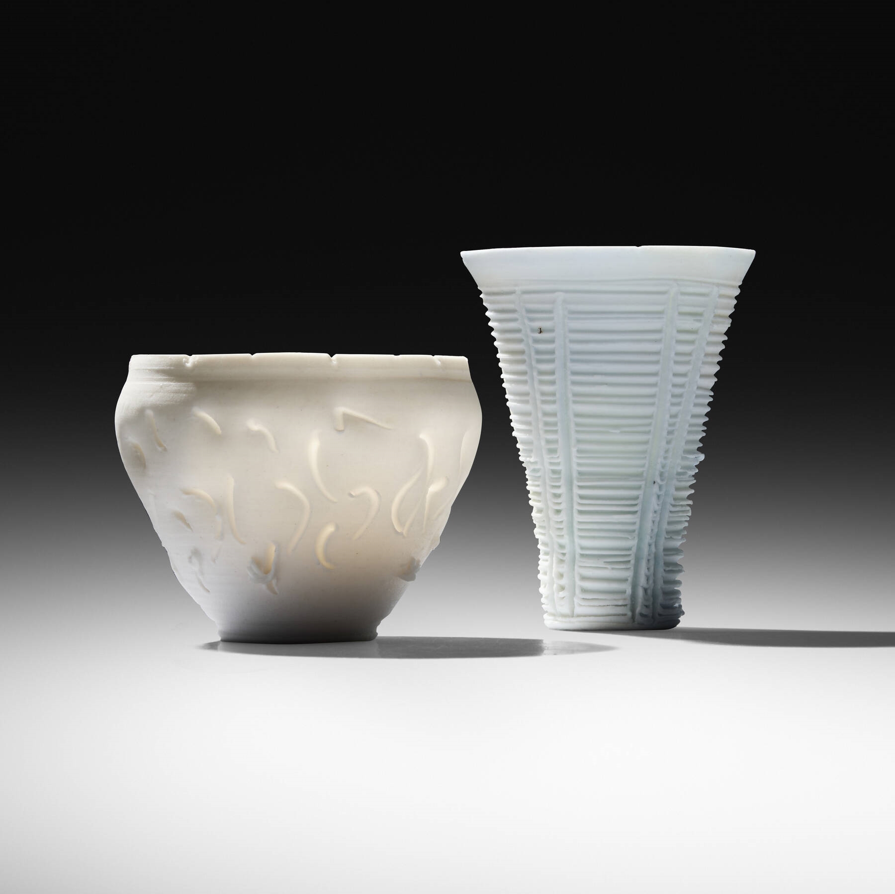 Artwork by Rudolf Harry Staffel, Light Gatherers (two works, Made of porcelain, glazed porcelain