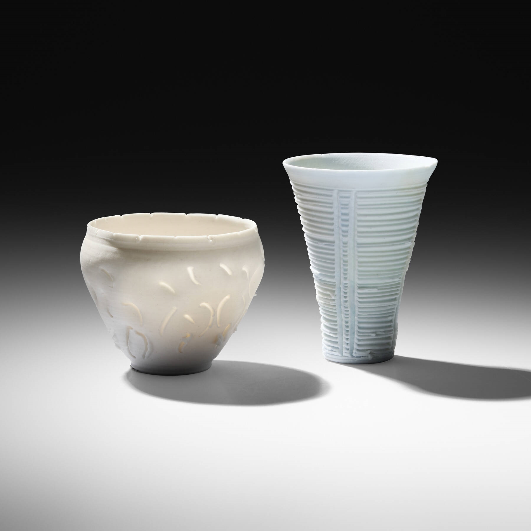 Artwork by Rudolf Harry Staffel, Light Gatherers (two works, Made of porcelain, glazed porcelain