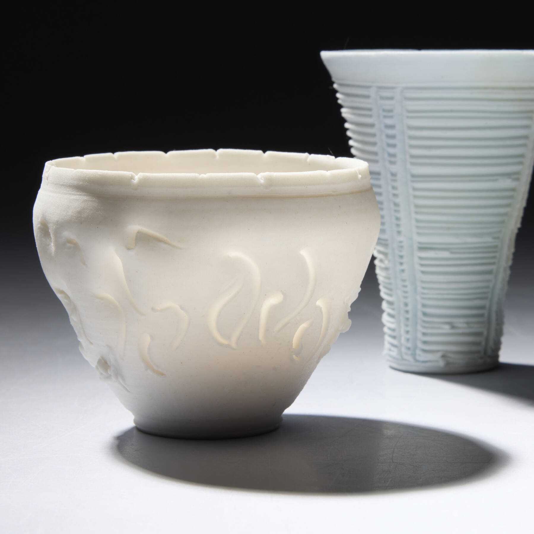 Artwork by Rudolf Harry Staffel, Light Gatherers (two works, Made of porcelain, glazed porcelain