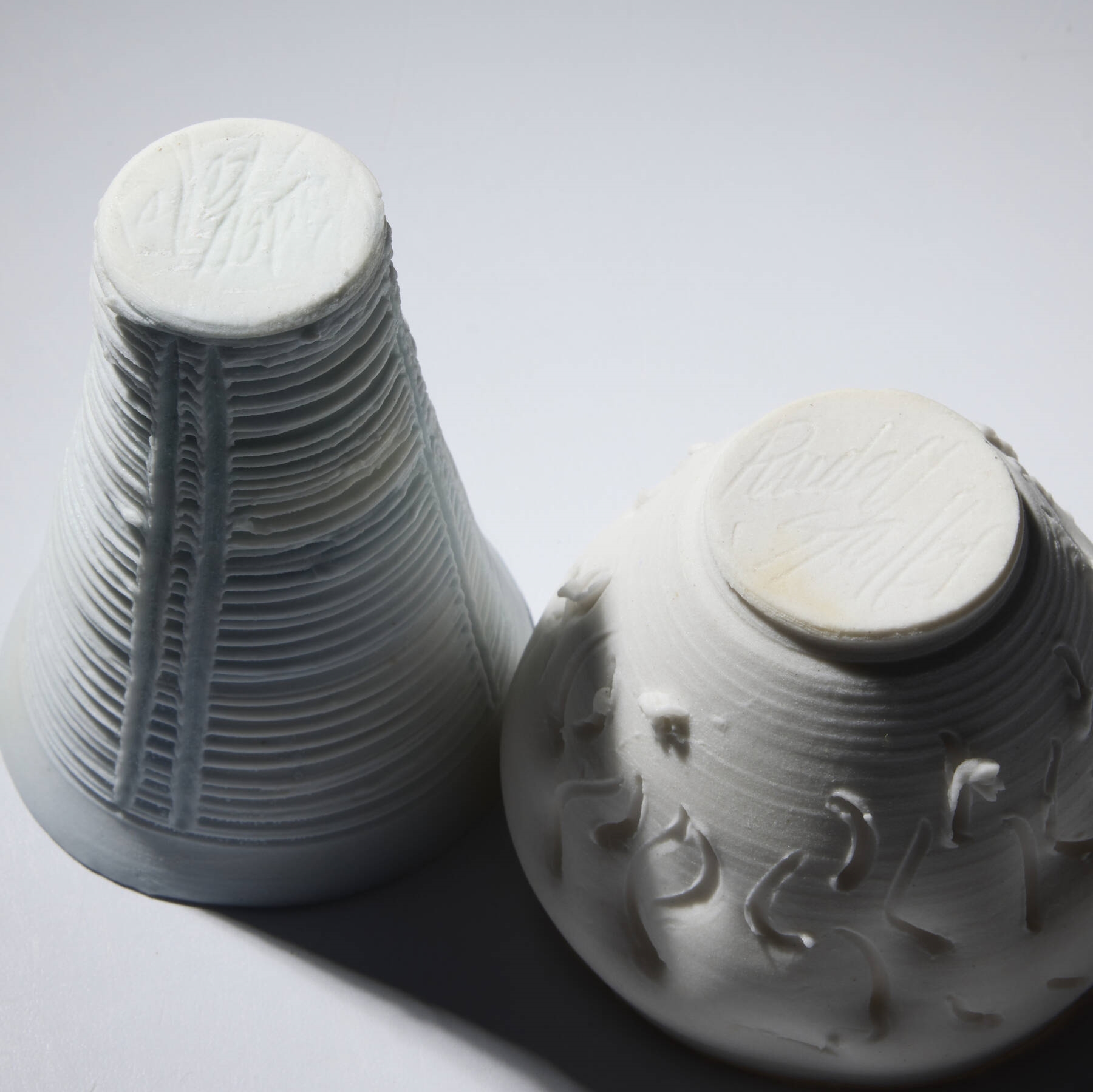 Artwork by Rudolf Harry Staffel, Light Gatherers (two works, Made of porcelain, glazed porcelain