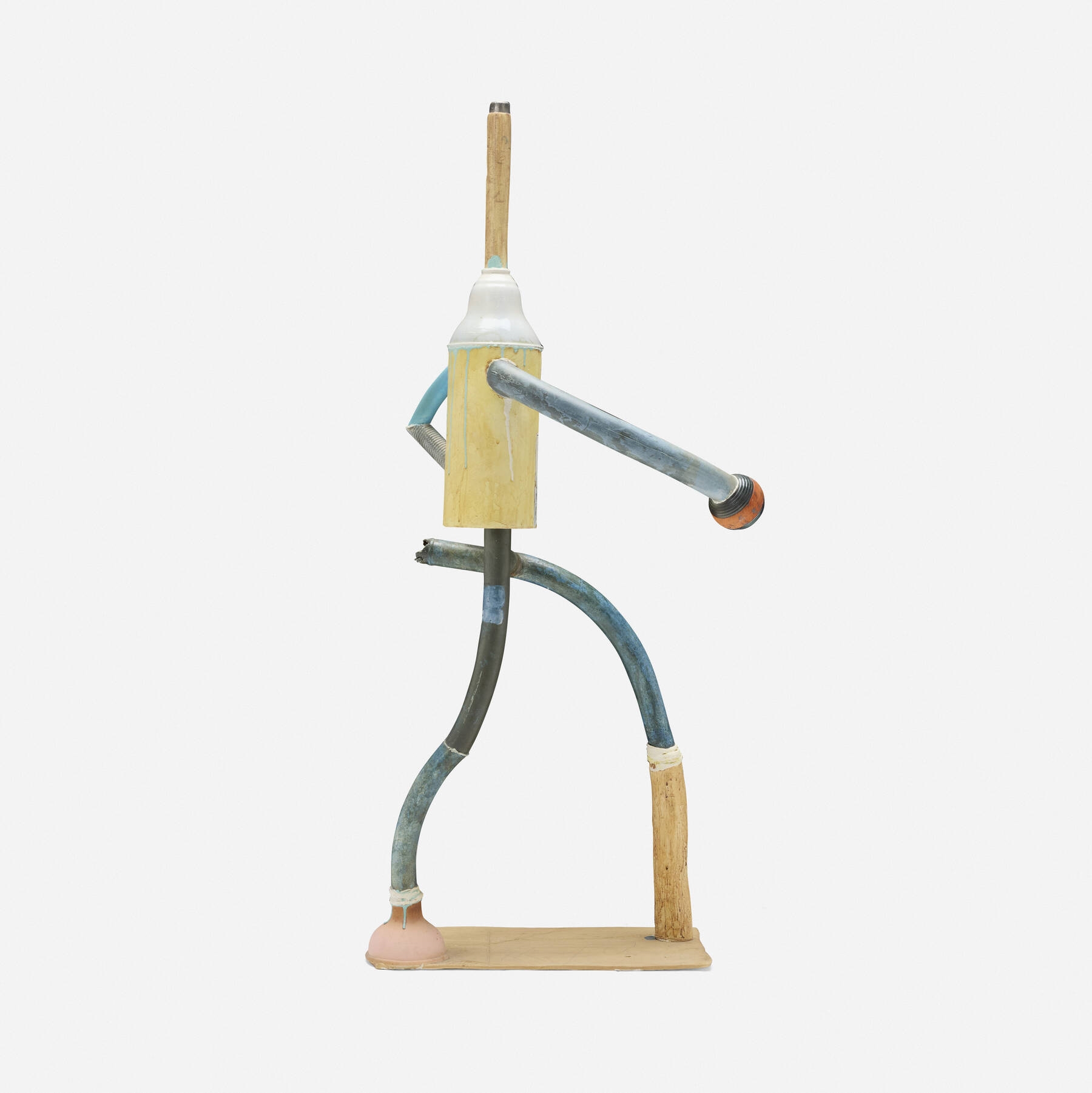 Artwork by Richard Blake Shaw, Walking Figure with Tower, Made of porcelain