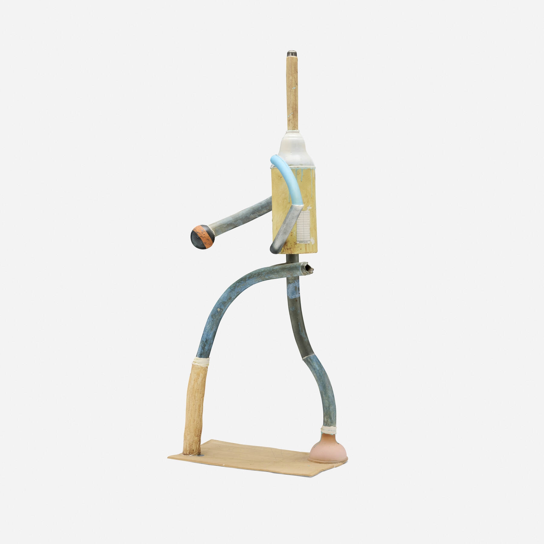 Artwork by Richard Blake Shaw, Walking Figure with Tower, Made of porcelain