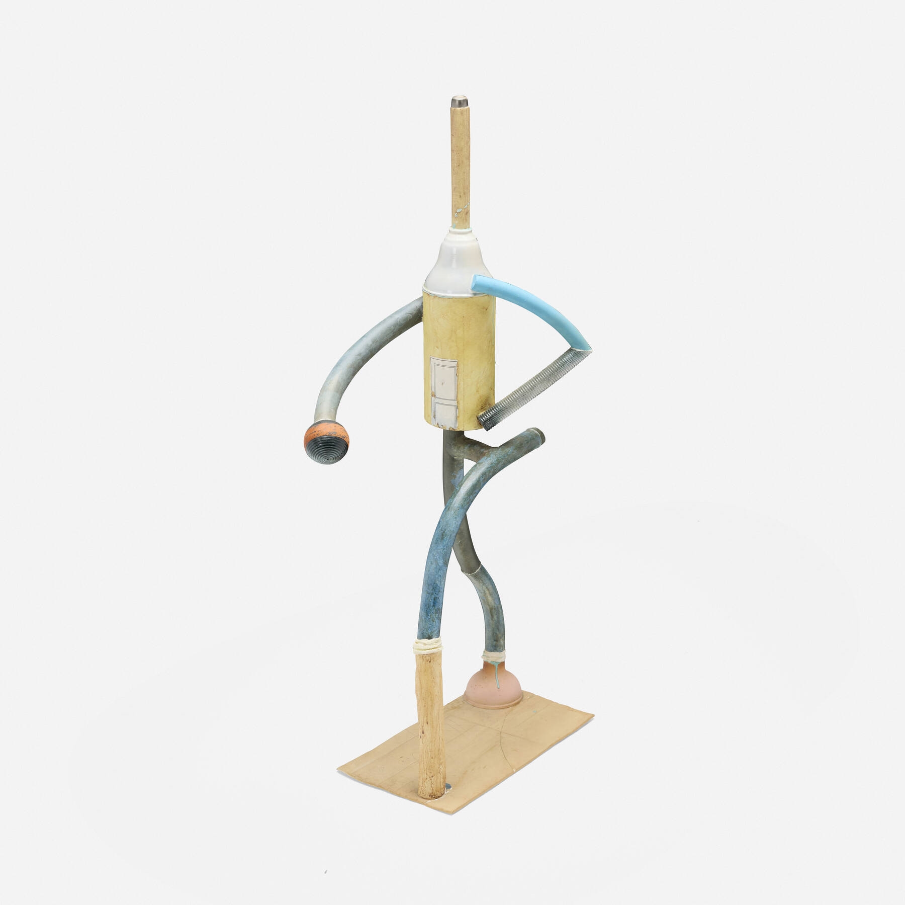 Artwork by Richard Blake Shaw, Walking Figure with Tower, Made of porcelain