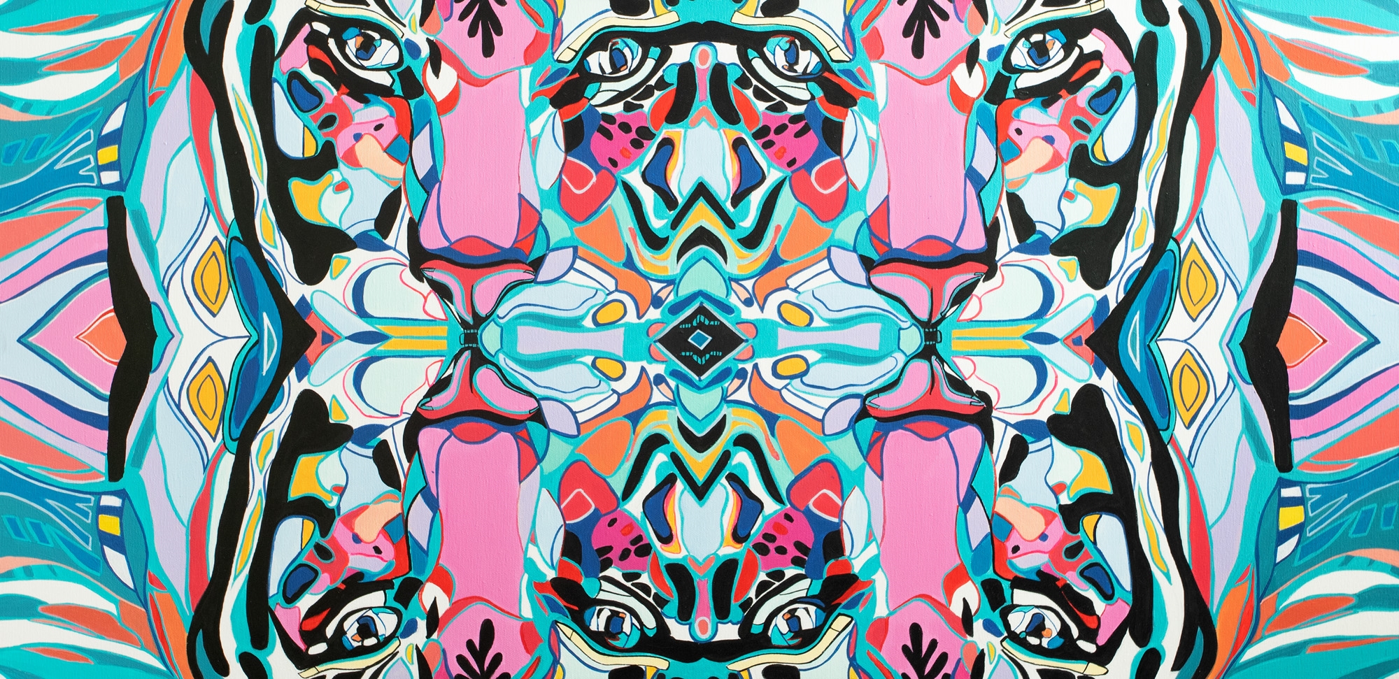 Artwork by Irina Dragomir, Big Cats, Made of acrylic on canvas