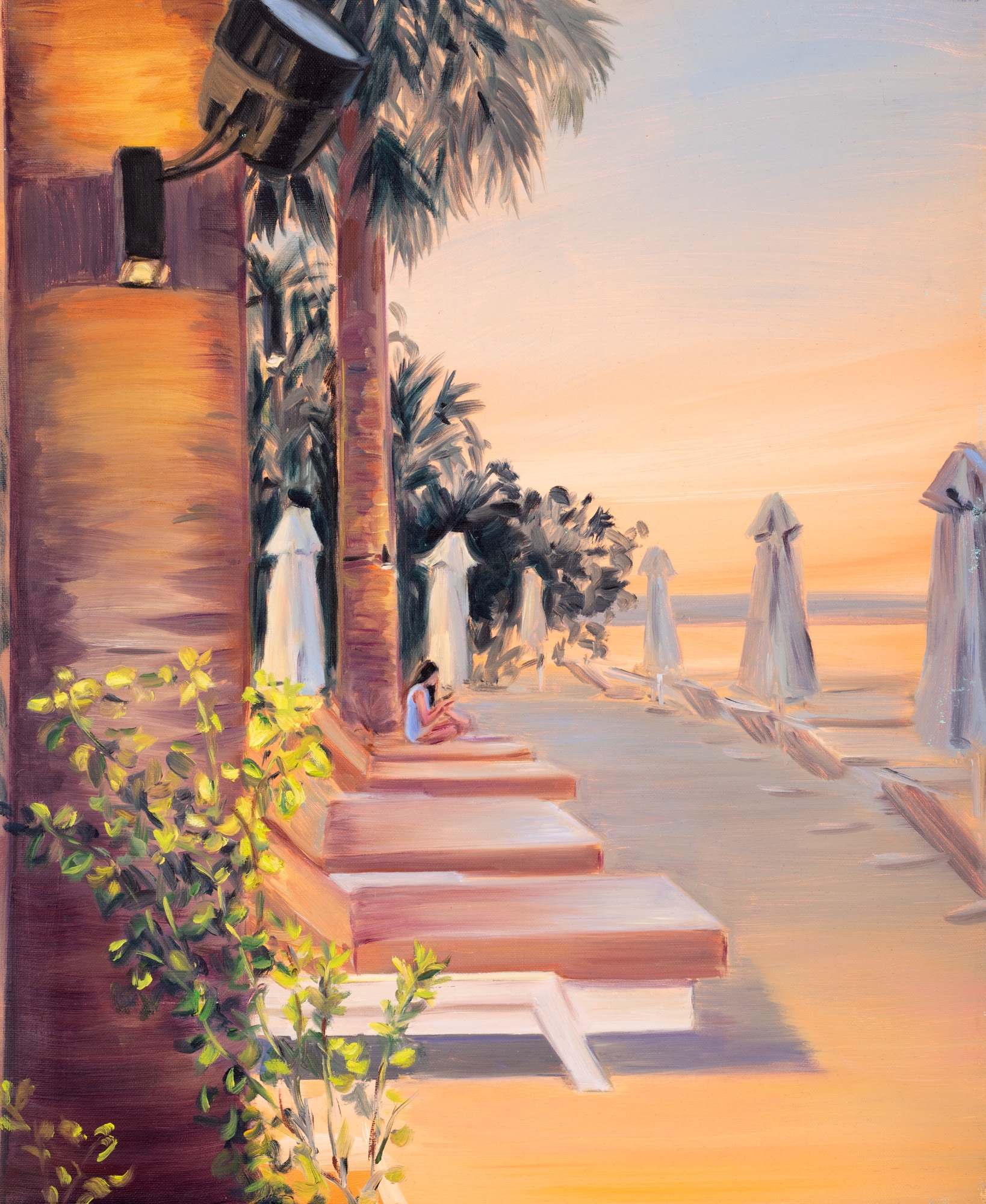 Artwork by Carmen Belean, Seara de Lectură, Made of oil on canvas