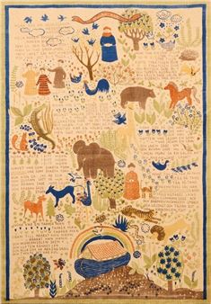 A Swedish Textile by Greta Persson Digman Depicting Noah's Ark - Greta P-son Digman