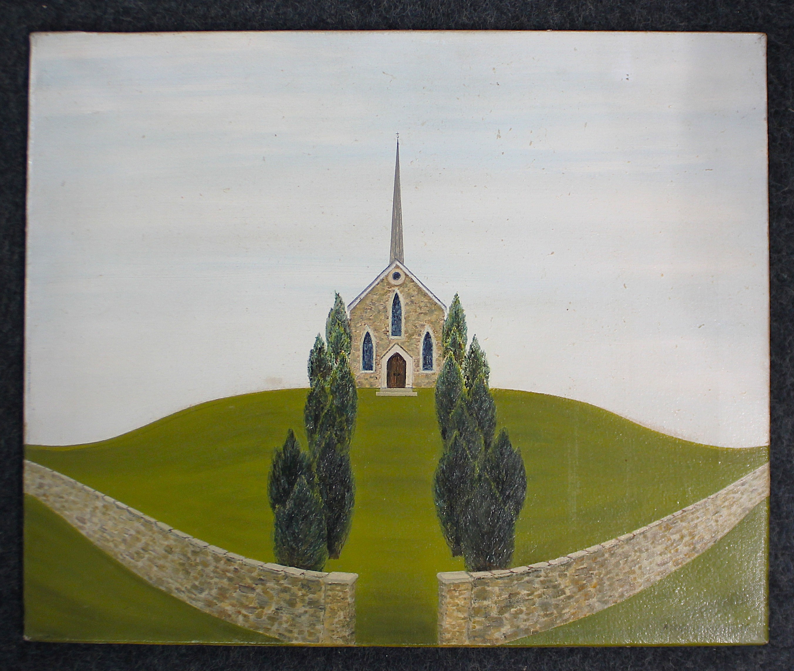 Mark Baring | Church within a walled landscape (1975) | MutualArt