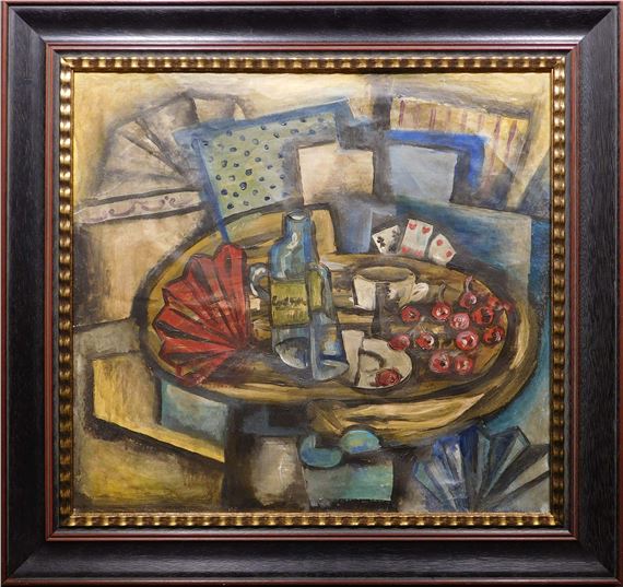 Emil Filla、エミール・フィラ【Cubist Still Life】 Lot 74 | CZECH CUBIST STILL LIFE OIL PAINTING BY EMIL FILLA