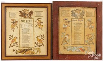 Two Johann Ritter fraktur birth certificates - Johann Ritter