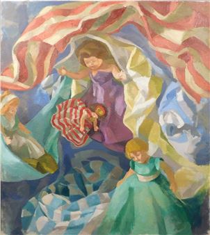 Doll and Textiles Still Life - A. Grosman