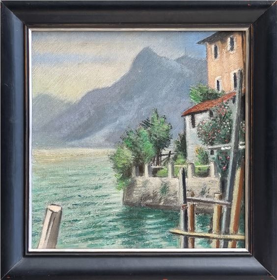 Skats uz Lugano ezeru by Niklavs Strunke, 1952