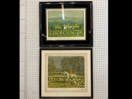 Two Sir Alfred J. Munnings Hunting Prints by Sir Alfred James Munnings