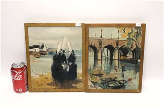 (2) Modernist Landscape - F. Claude