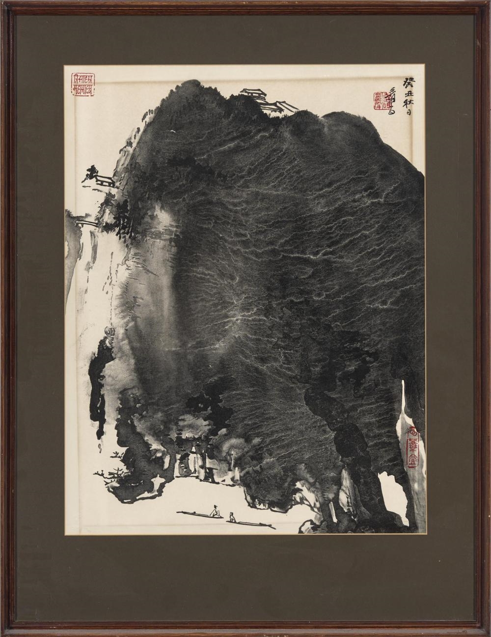 Artwork by Zhang Daqian, Five Lithographs, Made of lithographs